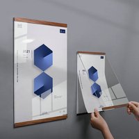 Simple Style Magnetic Frame Acrylic Photo Frame A5 A3 A4 Frames For Pictures Wall Adhesive License Plate Frame Poster Frame