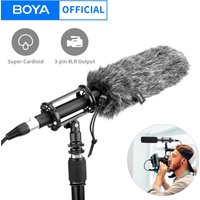 BOYA BY-BM6060 Professional Shotgun Microphone Super-Cardioid Condenser Mic for Filming Video DSLR Camcorder Vlog Recording