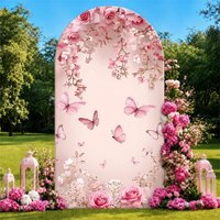 Butterfly Arch Backdrop Cover Party Backdrop Fabric Cover Birthday Party BabyShower Photo Booth Wall Background Event Decoration