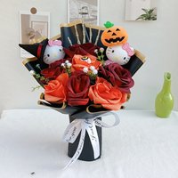 Anime Hello Kitty Cartoon pluszowy bukiet różowe kwiaty miękka pluszowa lalka dekoracja ślubna domu boże narodzenie prezent na walentynki