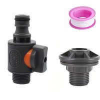 Gardening 16MM Threaded Water Tank Adapter Threaded Connection Valve, Faucet Garden Hose Water Tank Connector