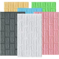70x38cm 3D Wall Stickers Self Adhesive Foam Brick Room Decor DIY 3D Wallpaper Wall Decor Living Wall Sticker For Kids Room обои