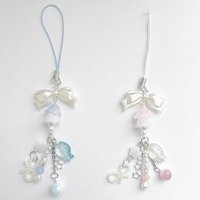 matching blue pink jellyfish phone charm y2k