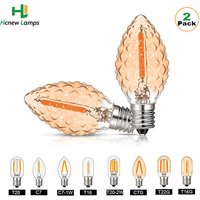 Candle C7 Led Bulb T20 T22 Tubular Mini Night Light E12 E14 Lamp Base Dimmable Edison Filament Bulb Chandelier Replacement Bulbs