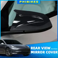 Rear Mirror Cover for Tesla Model 3 Rearview Side Mirror Sticker Car Decor Modification Carbon Fiber ABS for Model3 2017-2022