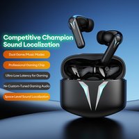 Lenovo GT102 Wireless E-sports Headset TWS Bluetooth 6.0 Earphones Music Gaming Earbuds 50ms Ultra-low Latency HD Voice Calls