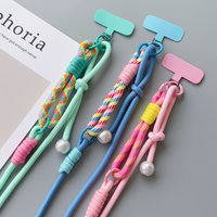 Simple Two-in-one Mobile Phone Lanyard, Crossbody Strap, DIY Wrist ZY Short Rope, Multi-Functional Adjustable Fancy Lanyard