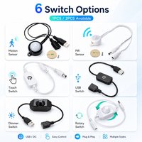 5V 12V 24V Adjustable PIR Infrared Motion Sensor USB/DC Plug Switch Knob Touch Dimming Switch for LED Light Strip Night Lamp