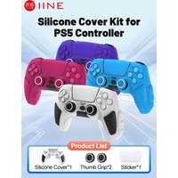 Silicone Cover for PS5 Controller Accessories IINE Protective Case Kit Anti-slip Freemove Comfortable Grip Simple Installation