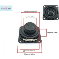 【1Pcs Full Frequency Speaker 40mm Internal Magnetic Speaker 16 Core 4 Euro 3W Square Bluetooth Speaker】