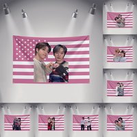Idol Flag for Skz Han Lee Know Fans Banner HD Print Garage Bedroom Living Room Dorm Wall Decor Tapestry