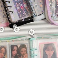 A5/A6/A7 Star Zipper Binder Collect Book Refill Organizer DIY Journal Dairy Transparent Kpop Idol Photo Album Stationery