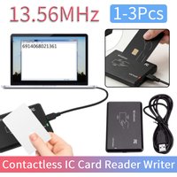 1/2/3Pcs NFC Reader 13.56MHz Access Control Encrypted Programmer with LED Indicator/Buzzer Compatible for Windows Linux MacOS