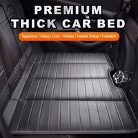 sk1 Portable Car Rear Seat Folding Bed, High Load-Bearing No Sagging Design Multi-Layer Comfort Padding, 150cm Safety Webbing Foldable to 8cm Car Mattress for Travel Camping Road Trip Resta