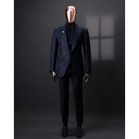 Fashion Wedding Men Suit Prom Party Suit 3-PCS Coat Velvet Vest Pants Tailor-Made Groom Groomsman Formal Occasions Customized
