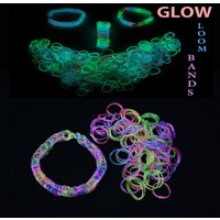 Handmade Glow Night Luminous Rubber Loom Bands DIY Rubber Band Bracelets Wristband Transparent Silicone Rubber Hair Bands Ties