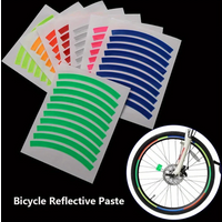 Bicycle Reflective Sticker Colored Reflective Tire Sticker Balance Bike Reflective Sticker Wheel Decal Bicycle Accessories
