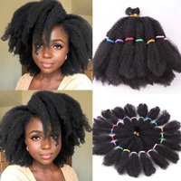 1/7Packs Afro Kinky Hair Pre Stretched Afro Kinky Twist Hair Braiding Hair Kinky Twist Crochet Braids Synthetic Hair Extensions
