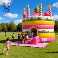 Customizable 4M Inflatable Castle with Slide & Bouncer, Indoor-Outdoor Jumping Castle Set Trampoline Bounce House with Blower