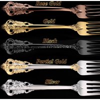 Silverware Rose gold Metal Cutlery Stainless Steel Black Home Wedding Hotel Cutlery Set