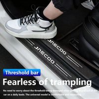 Car Door Decals Carbon Fiber Threshold Anti Scratch Carbon Fiber Style Door Sill Protectors for CHERY Jaecoo Logo