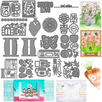 Stitched Root Veggies Metal Cutting Dies Butterfly Embossing Diecut 2024 New For DIY Card Making Scrapbooking Crafting Supplies