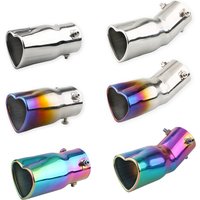 Car Parts New Design Heart Shape Style Car Accessories 2.5 Inch Stainless Steel Silver Colorful Exhaust Tips Muffler Tail Pipe