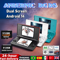 Anbernic RG DS Handheld Game Console 4" IPS Dual Screen Android 14 Flip Video Games Player Supports RixelHK Wifi Streaming RGDS