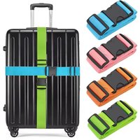 Straight Shaped Luggage Straps for Suitcase Polyester Luggage Belt With Adjustable Release Buckle Travel Accessories