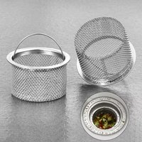 Dureble Stainless Steel Sink Drain Filter Fine Net Thicken Sink Sewer Strainers With Pull Rod Kitchen Sink Filter Mesh Bathroom