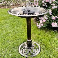 Solar Bird Bath Fountain Pump Floating Garden Pond Outdoor Plastic Basin Water Feature Antique Bird Lovers Gifts Yard Statue