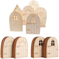 10pcs/lot Wooden Fariy Door Pendants Mini Landscape Ornaments For Home Garden Decorations Kids DIY Painting Gifts Supplies