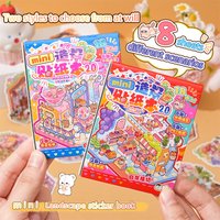 A Mini Collection of 8 Different Scene Stickers, Small Stickers for Creating Landscapes, Stackable Stress-Relief Miniature House Stickers