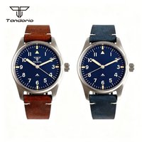 Tandorio 39mm Pilot Aviator Watch Sapphire Glass Luminous Automatic NH35/Asia2824 or VH31 Quartz Movt 20BAR Diving Wristwatch