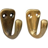 1PC Brass Hooks Coat Hat Wall Hanging Bath Stands Clothes Hangers Scarf Towel Keys Antique Bronze/Golden 3.5cm*2cm Organizer