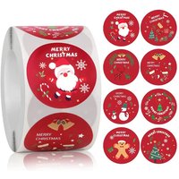100-500PCS 100-500PCS Merry Christmas Stickers Smal Stickers for Rolling Sticker Pack Roll Packing Lables