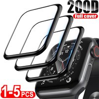 Soft Glass For Apple Watch Screen Protector 49mm 45mm 41mm 44mm 40mm 42mm 38mm Full HD Film iWatch Series Ultra 1 2 9 8 7 6 SE