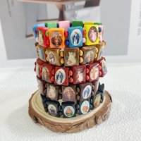 DIY Elastic Bracelets Set Natural Wooden Prayer Beads Unisex Handmade Jewelry Kit for Men And Women