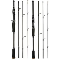 Mavllos LONGJIE Travel Fishing Rod, Lure 4-12g Line 4-10lb Portable 4 Sections Light Fishing Spinning Rod For Bass Pike