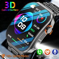 LIGE 2026 New Smart Watch Bluetooth Call 2.2" HD Curved Screen Sports Body Temperature Health Monitor Smartwatch For Android IOS