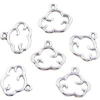 hroryn 30pcs Charms Floating Clouds 13x15mm Antique Silver Color Pendants Making DIY Handmade Tibetan Finding Jewelry