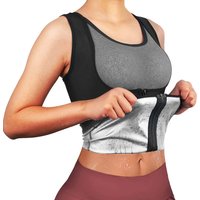 Gilet de sudation pour sauna pour femme, chemise de sauna, vêtement modelant, argent