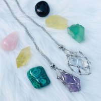 Stainless Steel Crystal Holder Cage Necklace Silver Color Interchangeable Stone Holder Necklace Necklace Accessories Gold Color