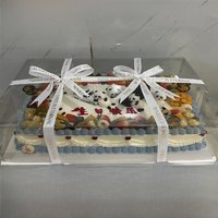 Extra Large Rectangular Cake Box 16 Inch 22 Inch 28 Inch Transparent for Graduation Opening Ceremony Celebration Paper Cupcak...