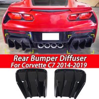 Für Chevrolet Corvette C7 2014-2019 Carbon-Look Glänzend Schwarzer Heckdiffusor Hecklippen-Spoiler Karosserie-Kits Auto-Zubehör