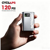 Ultralight Bike Air Electric Pump CYCLAMI E1 120psi Portable Pocket Tire Inflator For MTB Road Bicycle Motorcycle Aluminum Alloy