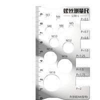 Screw Thread Pitch Gauge Ruler Measuring Tool Bolt Nut Metric Machining Threads Screw Cutting Gauge Angle Model Measuring Gauge