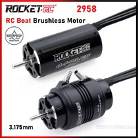 Rocket-RC 2958 Waterproof Sensorless Brushless Motor 3380KV 4200KV 4480KV 29-S Water Cooling Jacket for RC Boat Feilun ESC Part