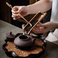 Natural Bamboo Tea Scoops Accessories Handmade High Quality Bamboo Tea Scoop Vintage Style Reusable Portable Bamboo Teaspoon