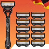 6-Layer Manual Men's Shaving Razor/Replacement Blades, 5-Layer Razor Stand, Washable, Stainless Steel Depilation Tool image 4